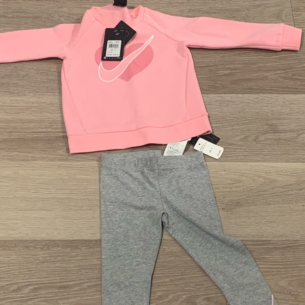 Nike Pink and Grey Active wear size 3T